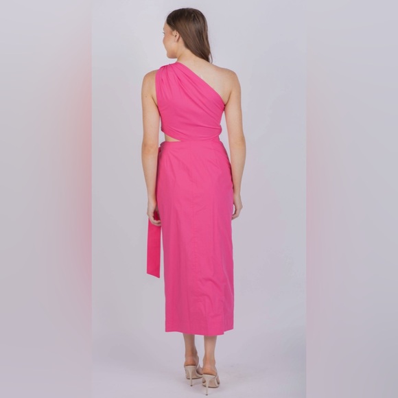 JONATHAN SIMKHAI STANDARD
Doran Cotton Poplin Draped Tie Midi Dress - Picture 6 of 7